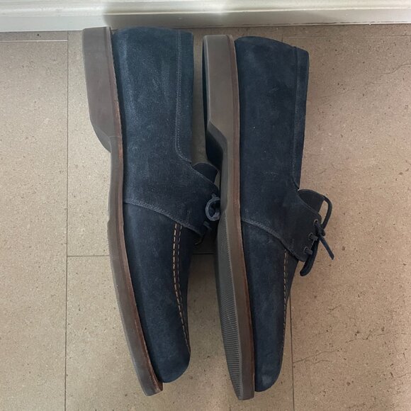 NEW Crockett & Jones Men's Blue Suede Falmouth Shoes-Sz. 12 US (11 UK) - Picture 7 of 11